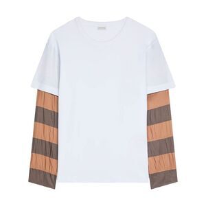 Dries Van Noten Men Loose Fit Contrast Striped Sleeves T-Shirt